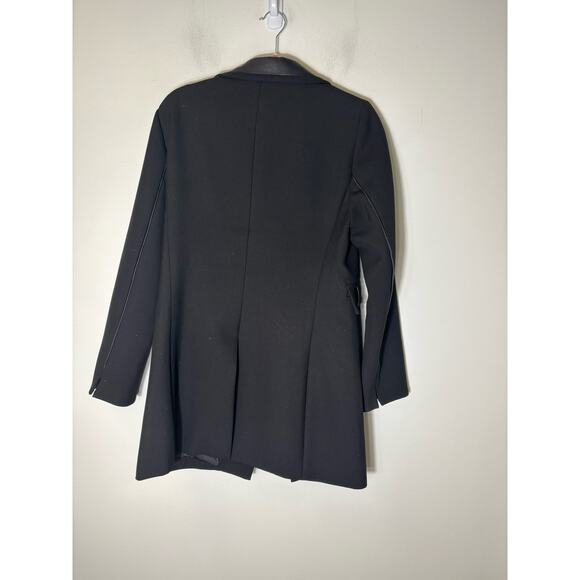 Etcetera Black with Leather Trim Blazer Sz 10 - Picture 2 of 3